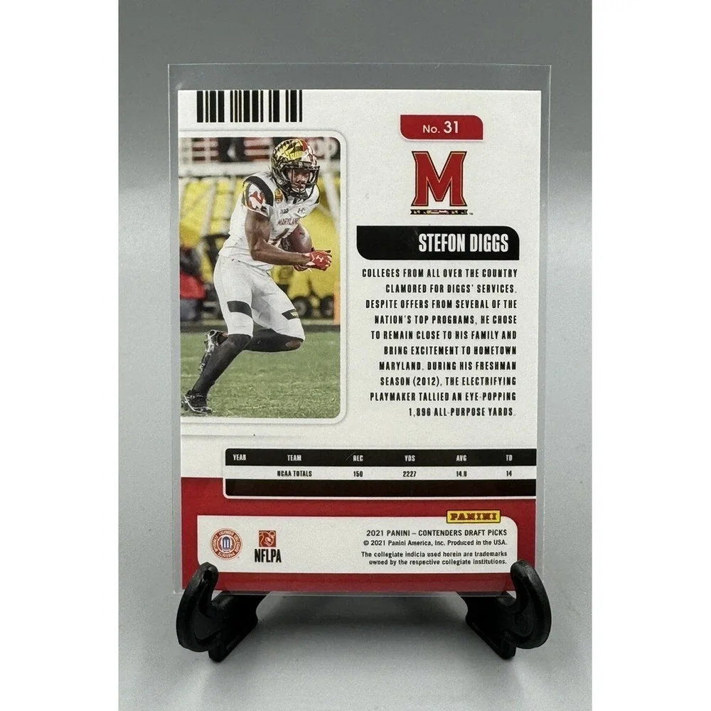Stefon Diggs 2021 Panini‎ Contenders Draft Picks Game Ticket #31 Maryland Terps